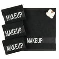 thumbnail image 3 of American Soft Linen, Makeup Remover Face Cloth, 100% Cotton Makeup Towels, 4 Packed Face Towels, 12x12 inches, Black, 3 of 8