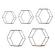 thumbnail image 3 of 5 estantes hexagonales de hierro para pared, soporte de metal, estante de almacenamiento para plantas pequeñas Negro, 3 of 9