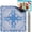 Blue-3, variant on Mahjong Mat with Rules 33×33",Anti-Slip American Mahjong Mat for Table with Charleston Instruction & Carry Bag, Durable Stitched Edges, Noise Reduction Rubber Board Game Pad, Gift
