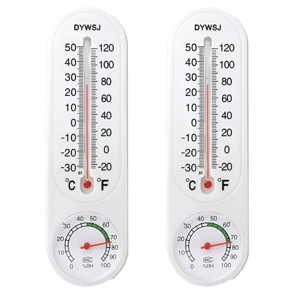 XIRQI 2Pcs Thermometer Room,Precise Measurement Greenhouse Thermometer,Home Use Thermometer for House,White