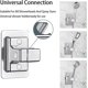 thumbnail image 5 of 2pcs No Drilling Shower Holder - Universal Shower Head Holder - 360 Adjustable Wall Mounted Shower Holder, 5 of 5