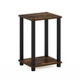 thumbnail image 5 of Furinno Simplistic Toolless Assembly Side Table, Rustic Brown 2-Tier End Table, Open Shelf Night Stand, Bedside Table for Living Room, Bedroom, Home Office, Amber Oak/Black, 5 of 5