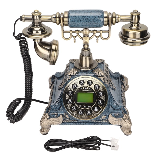 Antique Telephone, Retro Old Fashioned Backlight Phone with Display FSK DTMF Calendar Date Clock and Week for Home Hotel Office Decor