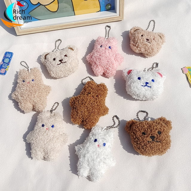 Broche de muñeco de peluche de dibujos animados, oso bonito, cuerpo completo, conejo, bolsa de ropa para estudiantes, calcetines, accesorios decorativos, colgante