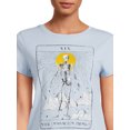 thumbnail image 3 of Main Character Energy Women's Juniors Graphic Tee with Short Sleeves, Sizes XS-XXXL, 3 of 5