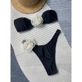 thumbnail image 5 of Traje de baño de mujer con parte superior de tubo de bikini europeo y americano sexy con flores tridimensionales divididas, 5 of 5
