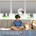 thumbnail image 4 of Cordless Cellular Shades - Blackout, Thermal Insulated & Noise Reducing for Windows and French Doors,Blackout White,34"W X 64"H, 4 of 11