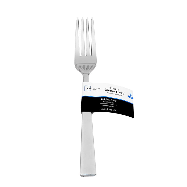 Mainstays Chiazza Stainless Steel Everyday Dinner Fork, 3 Piece