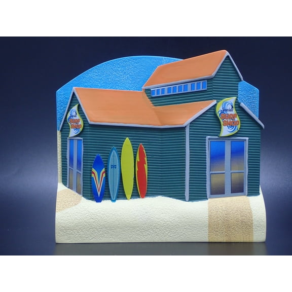 Open Box OCEAN SEASIDE SURF SHOP RESIN DIORAMA SCENE BACKGROUND DISPLAY PROP 1:64 SCALE