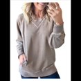 thumbnail image 3 of Sudadera Informal de Larga con Cuello Redondo para Mujer, Sudadera Holgada XL, 3 of 8