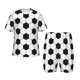 thumbnail image 1 of Balery Soccer Ball Conjunto de Pijama Infantil de Manga Corta con Estampado – Ropa de Dormir de Algodón Suave-3X-Large, 1 of 6