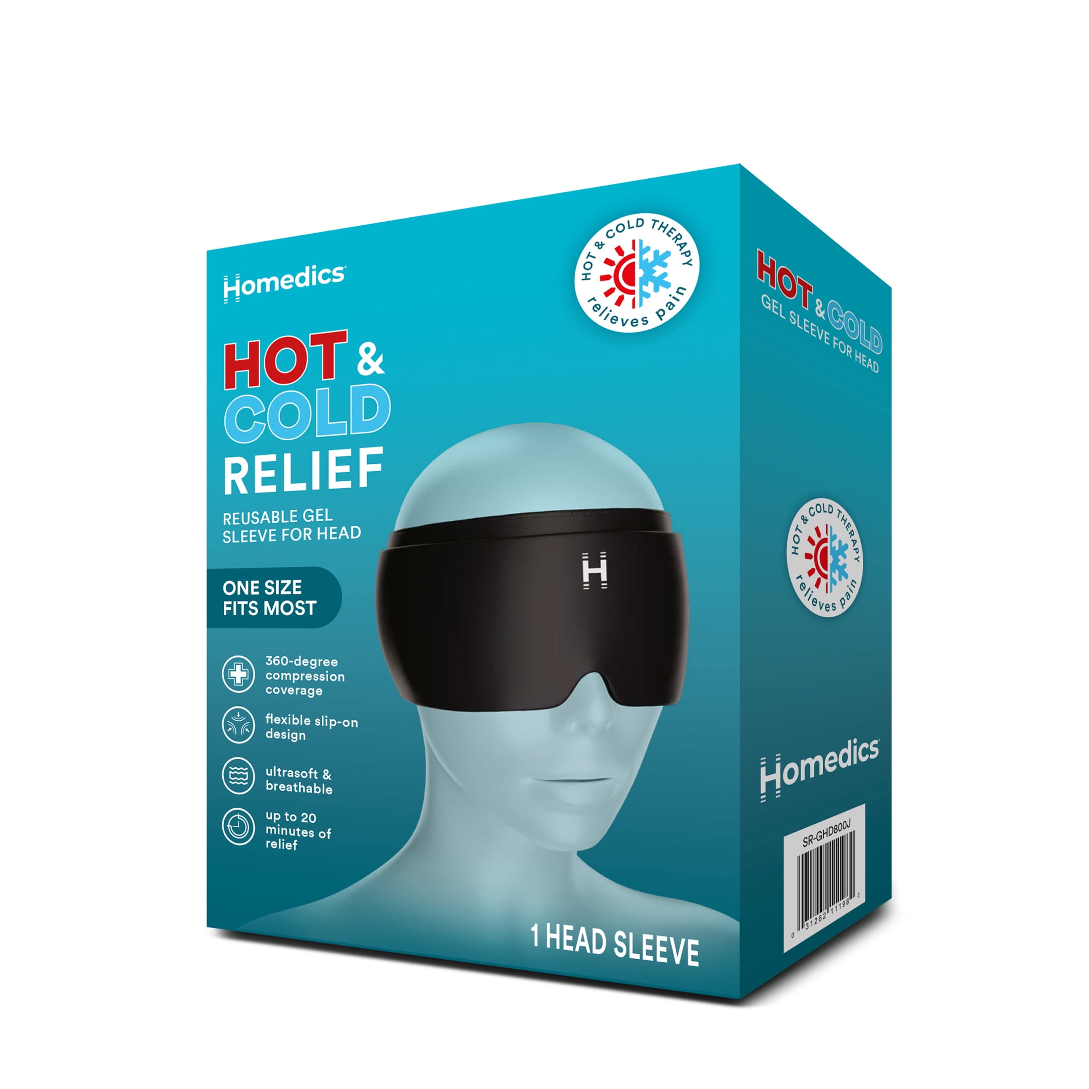Homedics Soothing Hot & Cold Relief Gel Head Sleeve, 1 Count