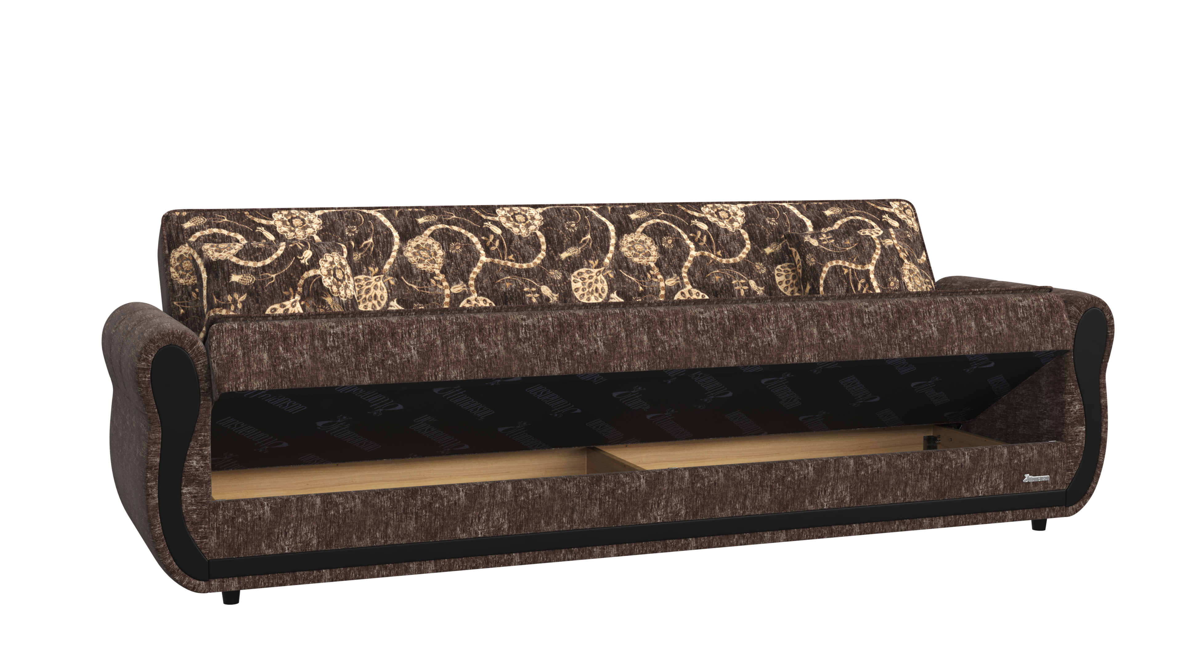 Ottomanson Convertible Sleeper Sofa Bed with Hidden Storage, Firm Comfort Couch, Gray