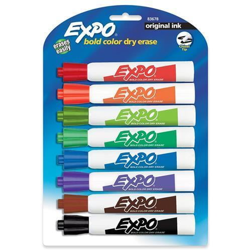 83678 Expo Dry Erase Marker Chisel Marker Point Style Black, Red