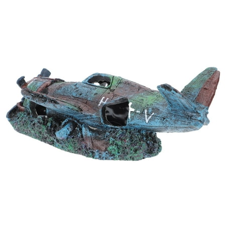STRANDCHIC Fish Tank Accessories Fighter Shape Statue Assorted Color Resin 1Pack