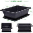 Nvzi Bonsai Training Pots, 6 Pack 9 inches Large Planters Plastic Rectangle Bonsai Plants Flower