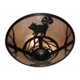 thumbnail image 2 of Meyda Tiffany 110553 22" W Raccoon On The Loose Flush Mount Ceiling Fixture - Silver, 2 of 3