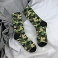 thumbnail image 5 of Pofeuu Camouflage Dinosaur Print Crew Socks, Adult Running Hiking Socks for Youth and Adult, 5 of 6