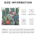 thumbnail image 6 of Nawypu  Cactus Throw Pillow Cushion Cover, Saguaro Cask Hedge Hog Prickly Pear Opuntia Tropical Botany Garden Plants Print, Decorative Square Accent Pillow Case,  2 pcs White, 6 of 6