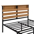 thumbnail image 5 of SYNGAR Metal Wood Bed Frame with Headboard, Full Platform Bed Frame for Boys Girs Teens Adults, Black, LJ1448, 5 of 8
