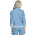 thumbnail image 2 of Alfred Dunner Womens Petite Denim Floral Embroidered Jacket, 2 of 4