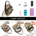 thumbnail image 5 of FORMRS Crossbody Bag for Women Quilted Travel Shoulder Cell Phone Purse with Chain Strap Handbag, Black Clover Pattern, 5 of 7