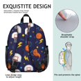 thumbnail image 5 of Basketball and Star Navy Pattern Backpack for School, Cute School Bag with Adjustable Shoulder Straps and Padded Back, 13.8"x11.4"x6", 5 of 5