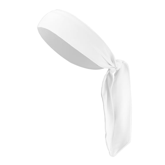 Vocoste Adjustable Soft Sport Headband Sweat Wicking Gym Tennis Tie Sweatband White