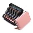 thumbnail image 1 of Monedero para tarjetas, monedero para mujer, pequeño y de gran capacidad, tarjetero multitarjeta, ultrafino, sencillo, de color sólido, para carnet de conducir de hombre, 1 of 6
