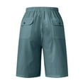 thumbnail image 3 of Aayomet Mens Workout Shorts Waist Drawstring Elastic Waist Solid Shorts With Pockets (Green, L), 3 of 5