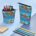 thumbnail image 5 of Lsque Little Sea Turtles Pattern Telescopic Pencil Bag Pen Holder Stationery Case, Stand-up Retractable Transformer Bag Organizer, 5 of 6