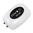 thumbnail image 1 of Bomba de oxígeno pequeña, recargable por USB, batería de litio, silenciosa, para acuario, con manguera de aire, piedra difusora, cable de alimentación SB 228, orificios dobles., 1 of 13