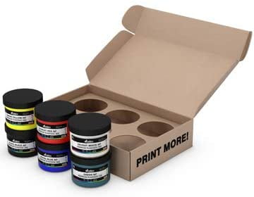 6 Tropical Colors Screen Printing Plastisol Ink Kit  Low Temp Cure 270F 8oz 