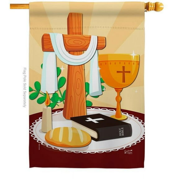 Angeleno Heritage H137202-BO Holy Week Religious Faith Double-Sided Garden Decorative House Flag, Multi Color