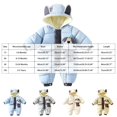 thumbnail image 5 of Kogui Baby Winter Snowsuit Fleece Lined Footed Romper Bear Ear Hooded Zipper Padded Warm Infant Jumpsuit Snow Wear 3 6 Months (Grey,3-6 Months), 5 of 8