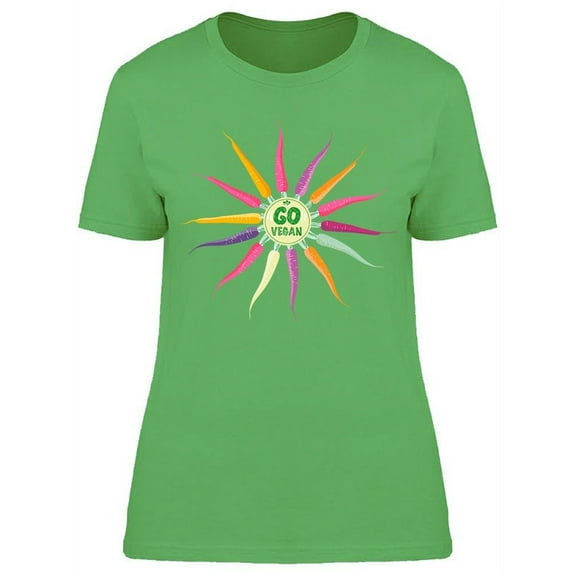 Go Vegan Doodle T-Shirt Women -Image by Shutterstock, Female Large