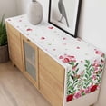 thumbnail image 4 of Valentine's Day Table Runner - 120 Inch Long, Kitchen Dining Table Runner Dresser Scarves, Pink Red Roses Love Heart Eucalyptus Leaves Farmhouse Decor for Coffee Tables Wedding Party Banquet, 4 of 8