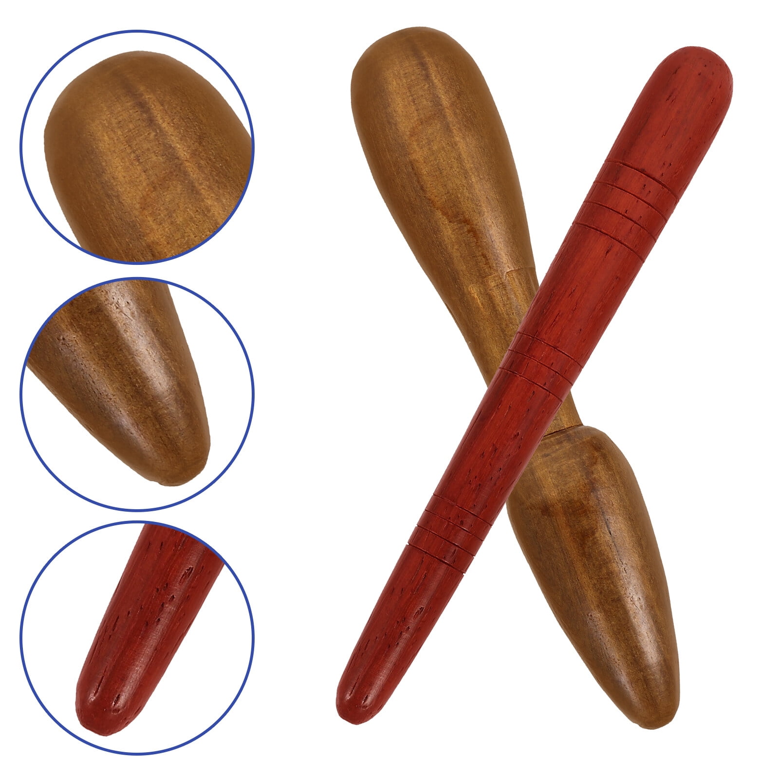 2pcs Reflexology Foot Sticks Wooden Stick Tools Foot Hand Massage