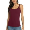 thumbnail image 1 of Débardeur en Coton pour Femme, Camisole à Larges Bretelles Ajustables avec Soutien-Gorge Intégré, 1 of 7