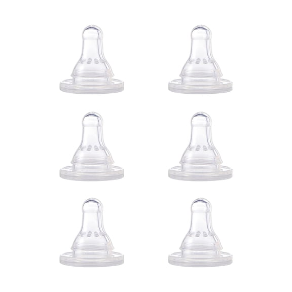 Gerber First Essential Silicone Nipples, Fast Flow, 6 Count (Pack of 1)
