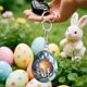 thumbnail image 1 of Lindo adorno colgante de conejito de Pascua, llavero acrílico plano 2D, pequeño colgante para espejo retrovisor de coche o mochila, adecuado para decoración de Pascua, colgante acrílico, 1 of 6