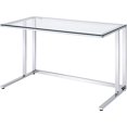 thumbnail image 1 of Acme Furniture Tyrese Writing Desk, Clear Glass & Chrome Finish, 1 of 2