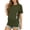Army Green, variant on ShomPort Women's Nursing Tops for Breastfeeding Oversized Short Sleeves Side Splits Hidden Zipper Maternity Top