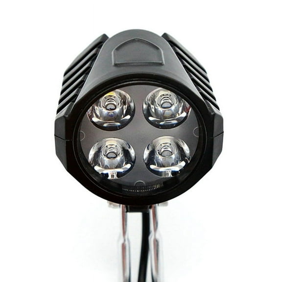Bike Horn Light Electric Bicycle 4 LED Headlight 12W Waterproof 2 in 1 Horn and Light Switch Bicycle Flashlight
