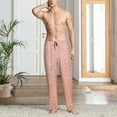 thumbnail image 2 of Fotbe Rose Gold Glitter Pantalones de Pijama para Hombre, Pantalones de Dormir, Pantalones de Casa con Cintura Ajustable y Bolsillos-X-Large, 2 of 6