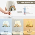 thumbnail image 3 of Yayeee Mini Table Lamp 10.8" Dimmable with Fabric Shade 3 Color Temperatures, White Cat Rainbow, 3 of 7