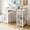 White, variant on Black Computer Desk with Drawers, 42 Inch Home Office Desk Study Writing Table, Gaming Desk with USB Power Outlets, Office Desk with Fabric Drawer, Work Table with Shelf for Bedroom, Black