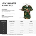 thumbnail image 4 of Yiaed Christmas Print Women's T Shirt V-Neck Short Sleeve Shirt Casual Breathable Tee Summer Tops-Small, 4 of 5