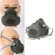 thumbnail image 5 of Respirador reutilizable a prueba de polvo de goma, transpirable, lavable, industrial, de media cara, para trabajos en minas de carbón, 60 unidades de filtro de algodón., 5 of 13