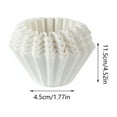 thumbnail image 3 of 100 Pcs 1-4 Cup Basket Coffee Filters Basket Filters Disposable Paper Coffee Filters Office White, 3 of 6